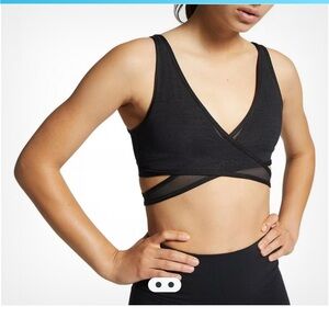 Nike Air Mesh Sports Bra Black Women’s Small Gym Workout Activewear Top
